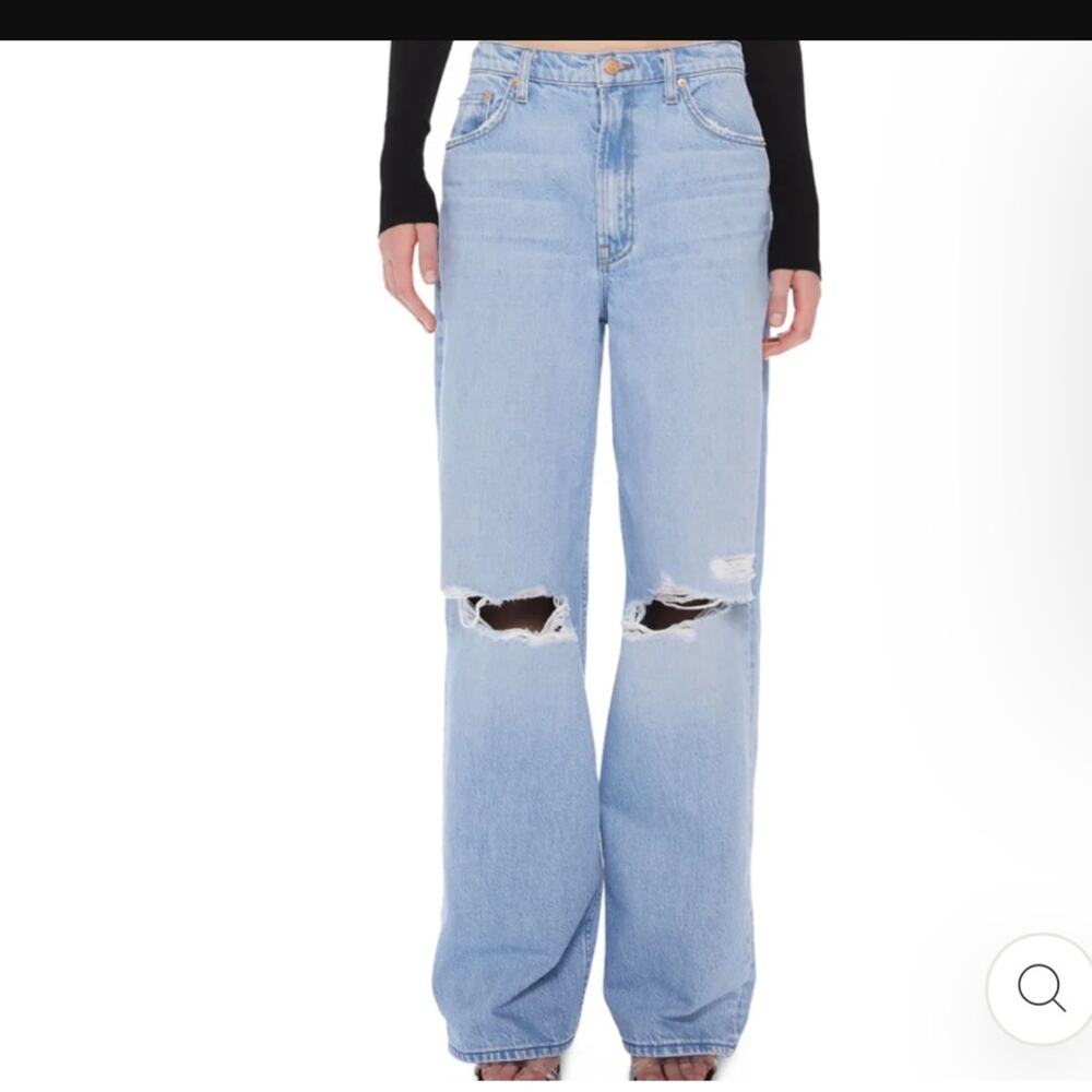 NEW Snacks Mother The Fun Dip Puddle Sliced ripped jeans in Lots of Nibbles wash